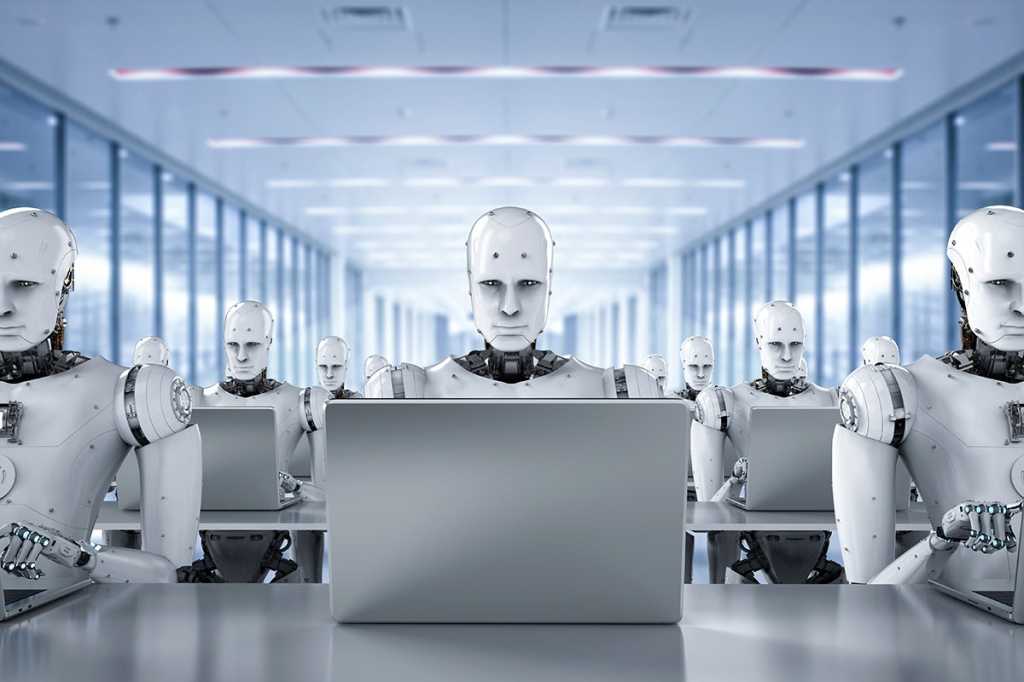artificially intelligent, robotic workers