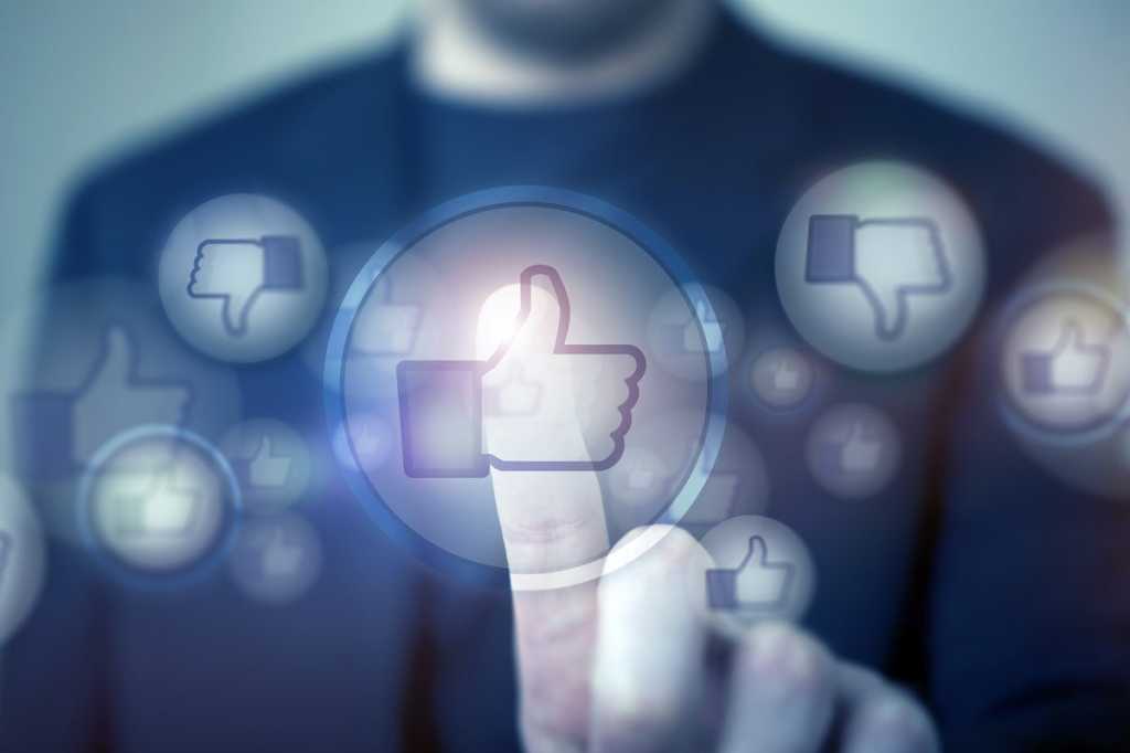 social media hit and miss thumbs up like button facebook