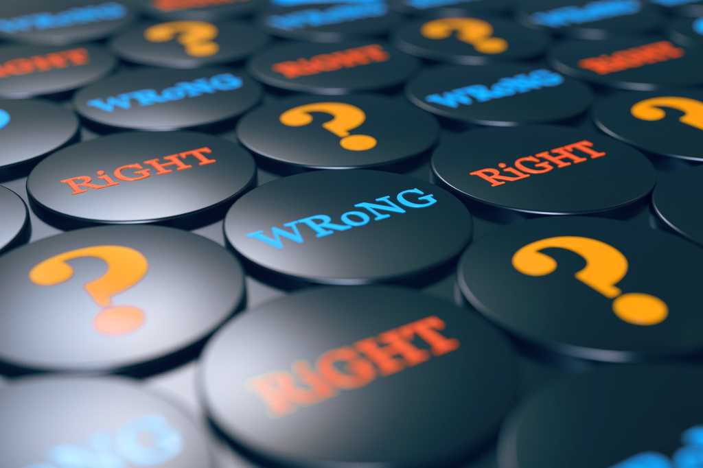 CSO > Right and wrong buttons and question marks
