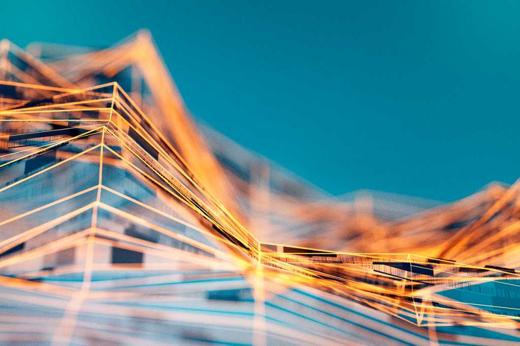 abstract visualization of a mountain of data